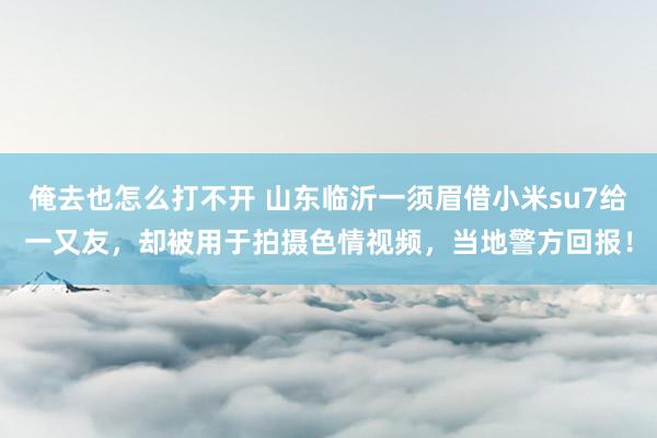 俺去也怎么打不开 山东临沂一须眉借小米su7给一又友，却被用于拍摄色情视频，当地警方回报！