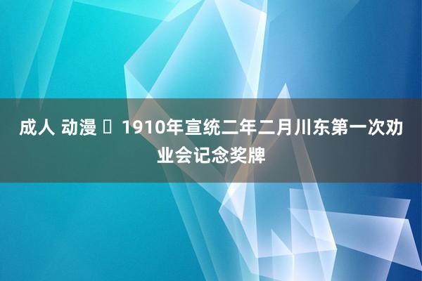成人 动漫 ​1910年宣统二年二月川东第一次劝业会记念奖牌