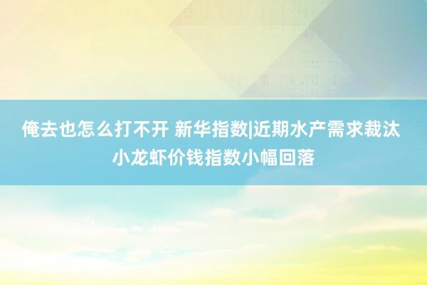 俺去也怎么打不开 新华指数|近期水产需求裁汰 小龙虾价钱指数小幅回落