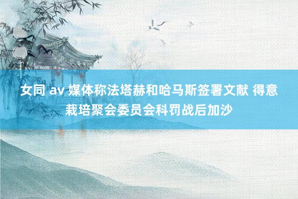 女同 av 媒体称法塔赫和哈马斯签署文献 得意栽培聚会委员会科罚战后加沙