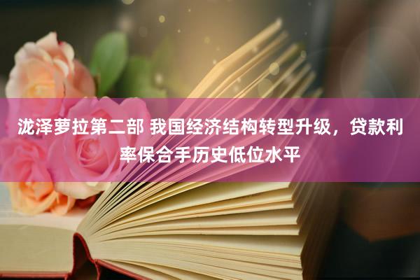 泷泽萝拉第二部 我国经济结构转型升级，贷款利率保合手历史低位水平