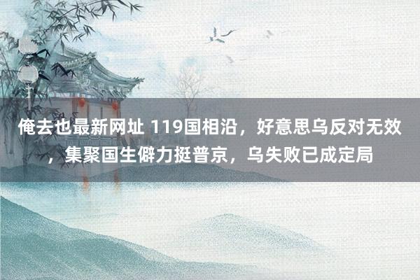 俺去也最新网址 119国相沿，好意思乌反对无效，集聚国生僻力挺普京，乌失败已成定局
