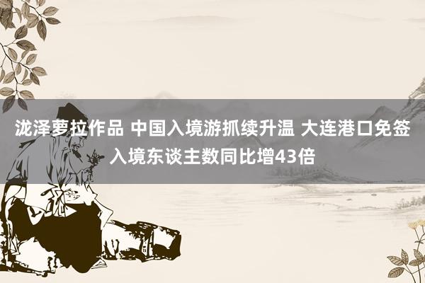 泷泽萝拉作品 中国入境游抓续升温 大连港口免签入境东谈主数同比增43倍