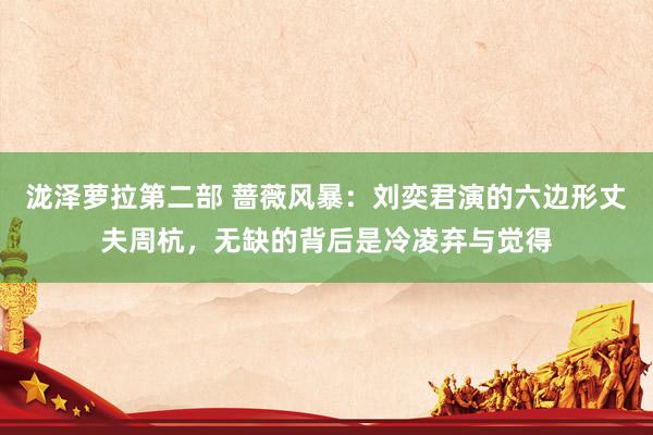 泷泽萝拉第二部 蔷薇风暴：刘奕君演的六边形丈夫周杭，无缺的背后是冷凌弃与觉得