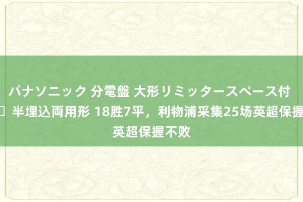 パナソニック 分電盤 大形リミッタースペース付 露出・半埋込両用形 18胜7平，利物浦采集25场英超保握不败
