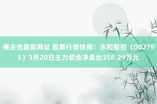 俺去也最新网址 股票行情快报：永和智控（002795）3月20日主力资金净卖出358.29万元